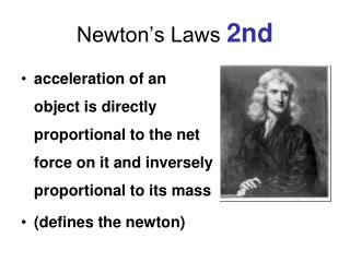 Newton’s Laws 2nd