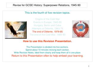 Revise for GCSE History: Superpower Relations, 1945-90