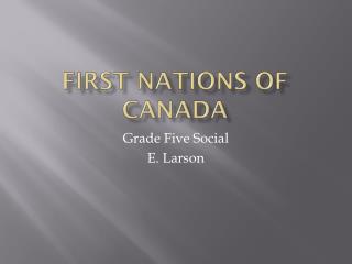 First Nations of Canada
