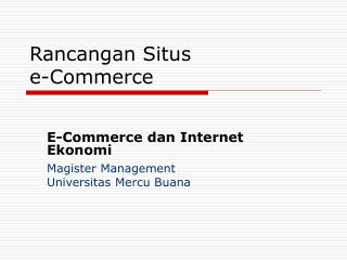 Rancangan Situs e-Commerce