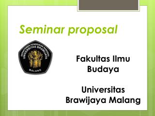Seminar proposal