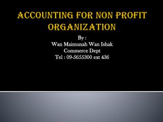 Accounting for non-profit company - Essay Example
