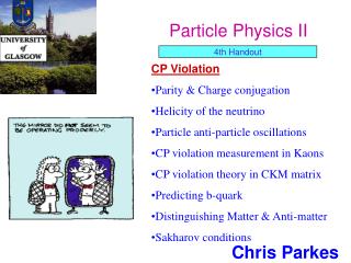 Particle Physics II