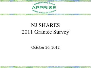 NJ SHARES 2011 Grantee Survey