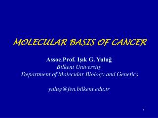 Cellular Basis of Cancer