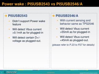 Power wake : PI5USB2543 vs PI5USB2546/A