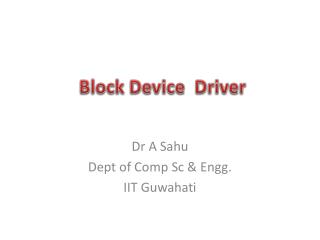 Block Device Driver