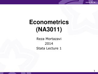 Econometrics (NA3011)