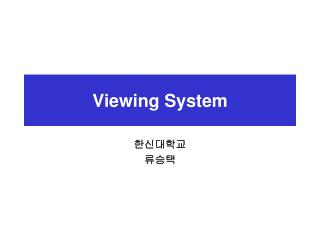 Viewing System