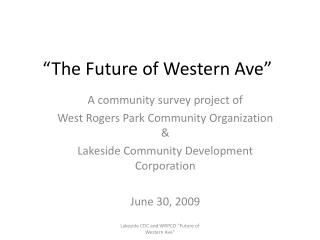 “The Future of Western Ave”