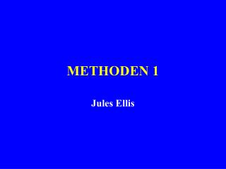METHODEN 1