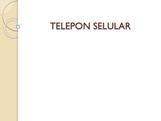 TELEPON SELULAR