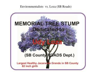 Environmentalists vs. Loza (SB Roads)
