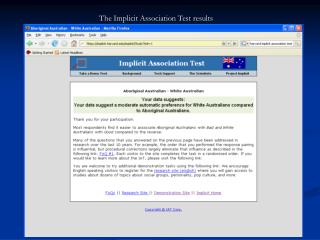 The Implicit Association Test results
