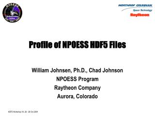 Profile of NPOESS HDF5 Files