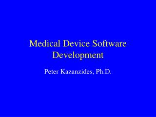Medical Device Software Development