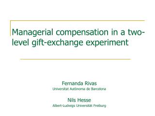 Managerial compensation in a two-level gift-exchange experiment