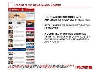 LE POINT.FR, THE RISING QUALITY NEWSSITE