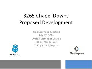 3265 Chapel Downs Proposed Development