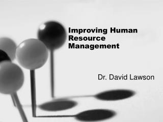 Improving Human Resource Management