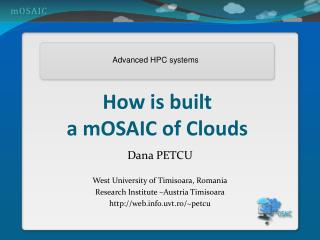 How is built a mOSAIC of Clouds