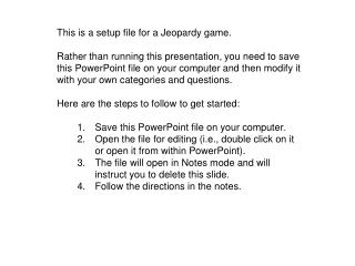This is a setup file for a Jeopardy game.