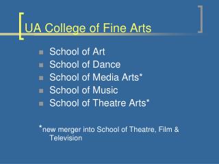 UA College of Fine Arts