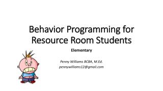 Behavior Programming for Resource Room Students