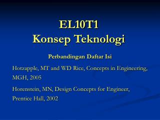 EL10T1 Konsep Teknologi