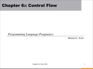 Chapter 6:: Control Flow
