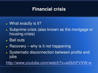 Financial crisis