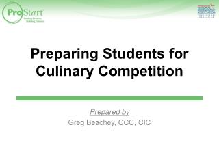 Preparing Students for Culinary Competition
