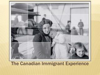 The Canadian Immigrant Experience