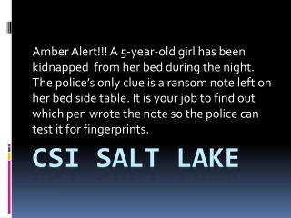 CSI Salt Lake