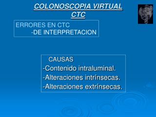 COLONOSCOPIA VIRTUAL CTC