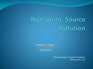 Non-point Source Pollution