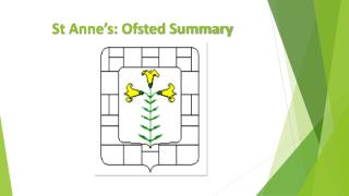 St Anne’s: Ofsted Summary