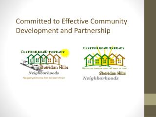 Committed to Effective Community Development and Partnership