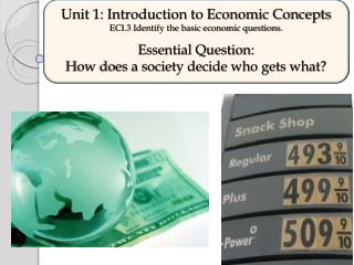 Unit 1: Introduction to Economic Concepts ECI.3 Identify the basic economic questions.