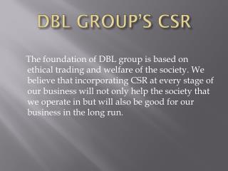 DBL GROUP’S CSR