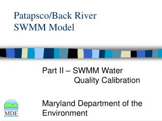 Patapsco/Back River SWMM Model