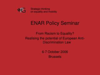 ENAR Policy Seminar