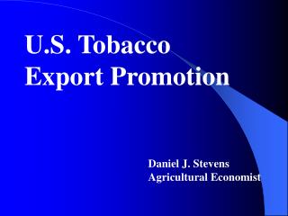 U.S. Tobacco Export Promotion