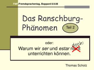 Das Ranschburg-Phänomen
