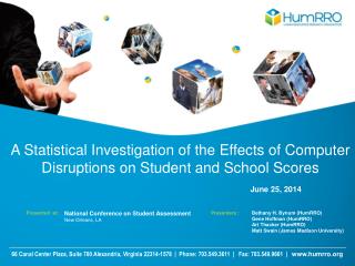 A Statistical Investigation of the Effects of Computer Disruptions on Student and School Scores
