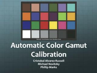 Automatic Color Gamut Calibration