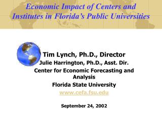 Economic Impact of Centers and Institutes in Florida’s Public Universities