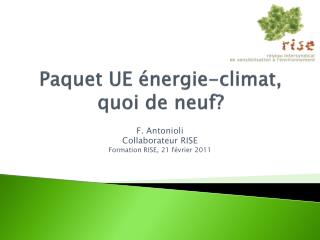 Paquet UE énergie-climat, quoi de neuf?