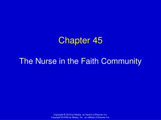 Chapter 45 The Nurse in the Faith Community