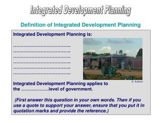 Integrated Development Planning